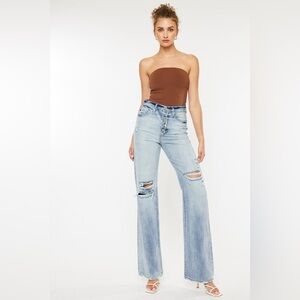 High Rise Flare Leg Jeans